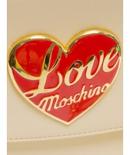 LOVE MOSCHINO LOVE HEART  Geantă de umăr fildeş - Genți femei - 3