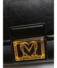 LOVE MOSCHINO LOCKED IN GOLD  Geantă de umăr, cu curea de umăr negru - Genți femei - 4