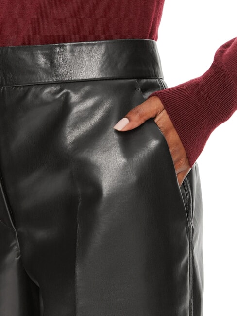 CK Pantaloni cu talie înaltă și picioare late ck negru - Pantaloni pentru femei