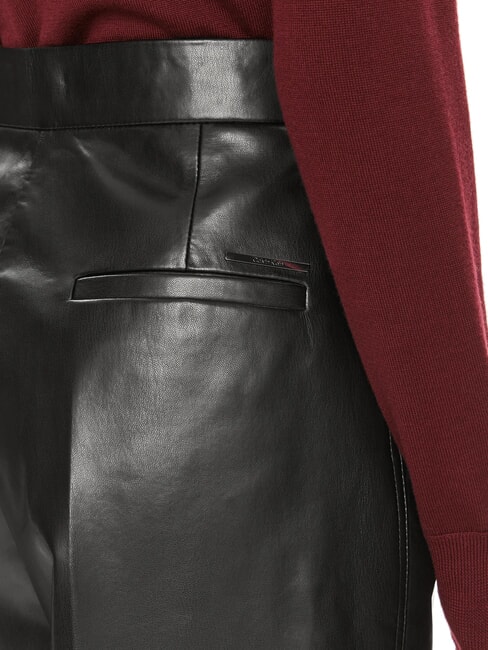 CK Pantaloni cu talie înaltă și picioare late ck negru - Pantaloni pentru femei