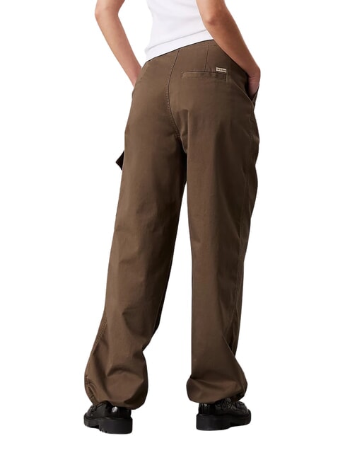 CK JEANS Pantaloni cargo din bumbac periat asfalt - Pantaloni pentru femei