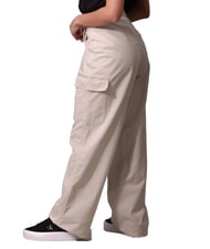 CALVIN KLEIN CK JEANS Pantaloni cargo din bumbac periat pelican - Pantaloni pentru femei - 2