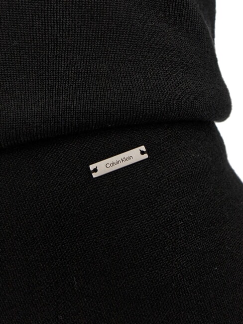 CK Pantaloni tricotați cu picior larg ck negru - Pantaloni pentru femei