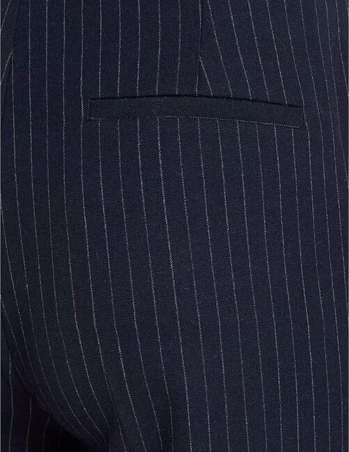 CK Pantaloni cu dungi subțiri și picior lat cer nocturn / dungă gri de dimineață - Pantaloni pentru femei