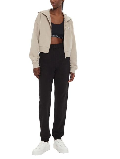 CK JEANS Pantaloni de trening din bumbac ck negru - Costume sport pentru femei