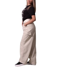 CALVIN KLEIN CK JEANS Pantaloni cargo din bumbac periat pelican - Pantaloni pentru femei - 3