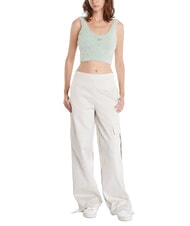 CALVIN KLEIN CK JEANS Pantaloni cargo cu talie joasă coajă de ou - Pantaloni pentru femei - 4