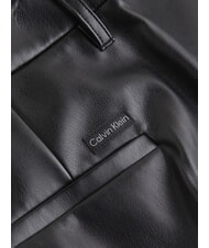 CALVIN KLEIN CK JEANS Pantaloni largi cu croială dreaptă ck negru - Pantaloni pentru femei - 4