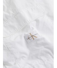 CALVIN KLEIN CK JEANS Pantaloni cargo din bumbac alb strălucitor - Pantaloni pentru femei - 3