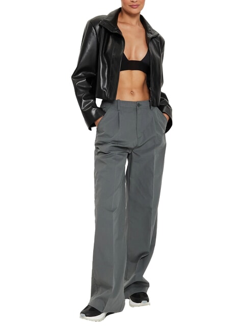 CK JEANS Pantaloni chino cu picior larg și picior drept gri infinit - Pantaloni pentru femei