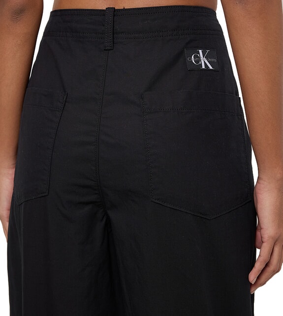 CK JEANS Pantaloni chino cu picior larg și picior drept ck negru - Pantaloni pentru femei