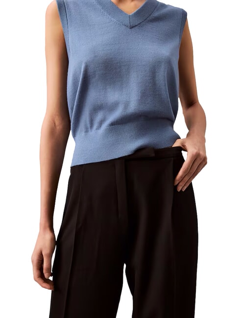 CK Pantaloni palazzo cu pliuri negru - Pantaloni pentru femei