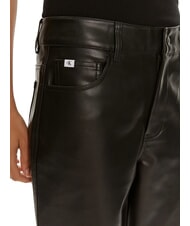 CALVIN KLEIN CK JEANS Pantaloni drepți cu talie &icirc;naltă ck negru - Pantaloni pentru femei - 3