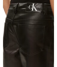 CALVIN KLEIN CK JEANS Pantaloni drepți cu talie &icirc;naltă ck negru - Pantaloni pentru femei - 4