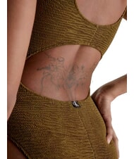 CALVIN KLEIN CK Costum de baie dintr-o singură piesă cu spate decolteu armată urbană - Costume de baie pentru femei - 3