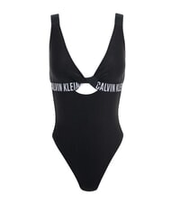 CALVIN KLEIN CK Costum de baie dintr-o singură piesă cu panglici cu logo ck negru - Costume de baie pentru femei - 3