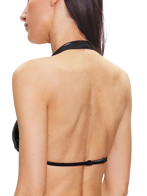 CK Top de bikini triunghiular cu velă ck negru - Costume de baie pentru femei