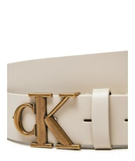 CALVIN KLEIN CK JEANS MONOGRAM  Curea de piele mesteacăn - Curele - 3