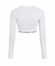 CALVIN KLEIN CK Brassi&egrave;re Tricou cu m&acirc;neci lungi alb - Lenjerie de corp pentru femei - 4