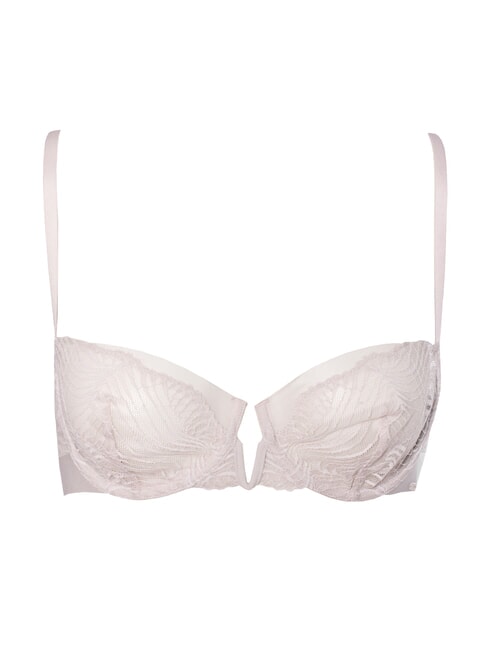 CK Sutien balconette cu armătură dimineață gri - Lenjerie de corp pentru femei
