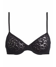 CALVIN KLEIN CK Sutien balconette din dantelă negru - Lenjerie de corp pentru femei - 4