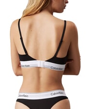 CALVIN KLEIN CK Sutien tip bralette din bumbac elastic negru - Lenjerie de corp pentru femei - 2