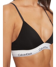 CALVIN KLEIN CK Sutien tip bralette din bumbac elastic negru - Lenjerie de corp pentru femei - 3