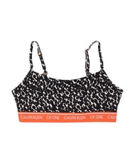 CALVIN KLEIN CK Sutien tip bralette din bumbac elastic animal distorsionat - fulgi de ovăz - Lenjerie de corp pentru femei - 4