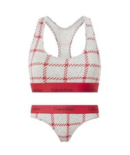 CALVIN KLEIN CK Pachet cadou sutien și tanga geam bărbătesc_gri heather - Lenjerie de corp pentru femei - 3