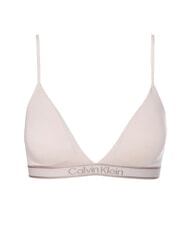 CALVIN KLEIN CK Sutien triunghiular tip bralette nisip cu logo nou din piatră - Lenjerie de corp pentru femei - 4