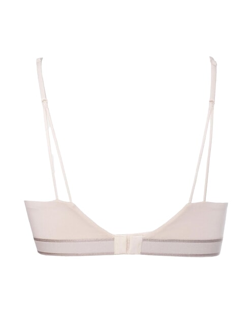 CK Sutien triunghiular tip bralette nisip cu logo nou din piatră - Lenjerie de corp pentru femei