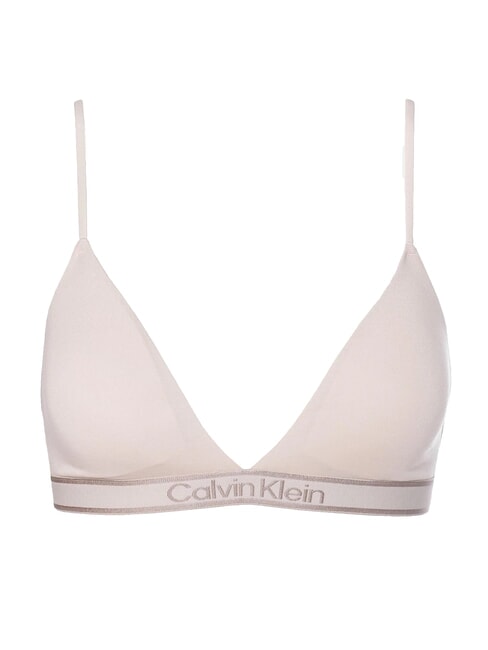 CK Sutien triunghiular tip bralette nisip cu logo nou din piatră - Lenjerie de corp pentru femei