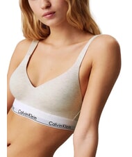 CALVIN KLEIN CK Sutien preformat din bumbac fulgi de ovăz - Lenjerie de corp pentru femei - 3