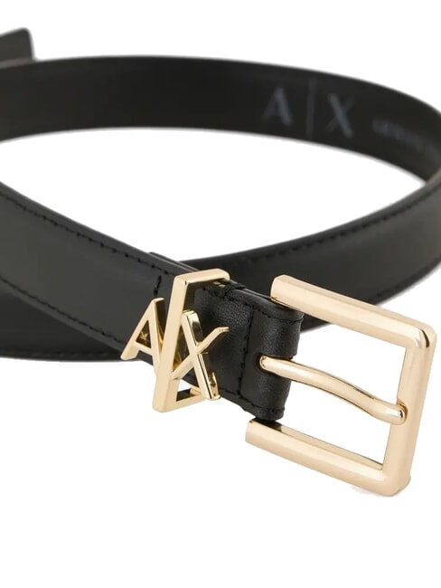 TONGUE Curea de piele negru - Curele