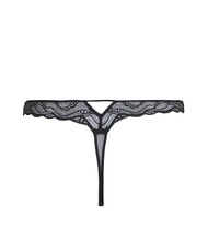 CALVIN KLEIN CK Tanga din dantelă negru - Slip pentru femei - 5