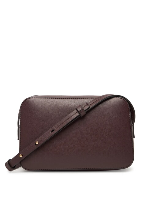 EMBOSSED LOGO Geantă de umăr mini fudge/espresso - Genți femei