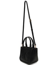 CALVIN KLEIN BOLD MONOGRAM Geantă mini cu curea de umăr pe negru - Genți femei - 3