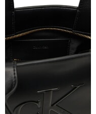 CALVIN KLEIN BOLD MONOGRAM Geantă mini cu curea de umăr pe negru - Genți femei - 4