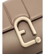 FURLA URBAN Geantă mică de umăr din piele greige - Genți femei - 4