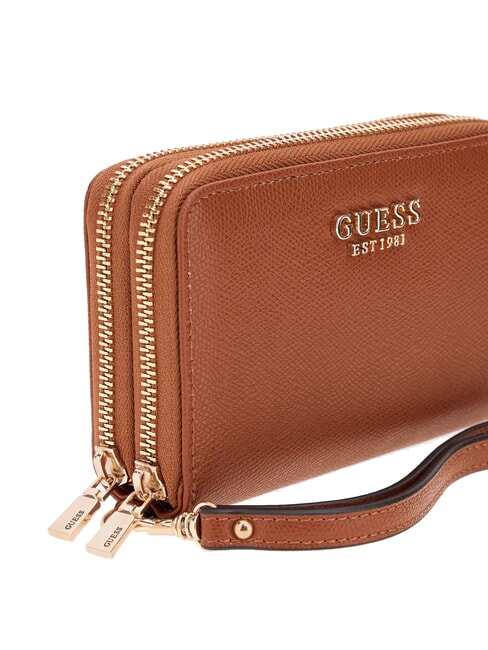 AMORETTE Portofel mediu cu 2 fermoare COGNAC - Portofele femei