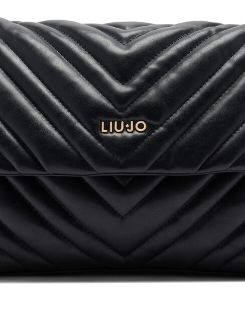 LUNNY Geantă hobo medie matlasată BLACK - Genți femei