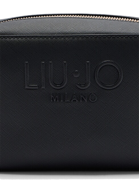 HALONA Geantă foto cu logo în relief BLACK - Genți femei