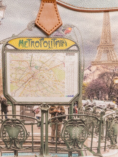 YESBAG Geantă de umăr Metroul din Paris - Genți femei
