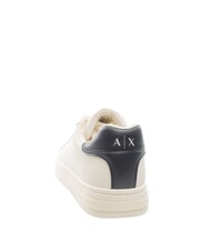 ARMANI EXCHANGE A|X COURTSIDE Tenisi din piele alb-gălbui + bleumarin &icirc;nchis - Pantofi bărbați - 4