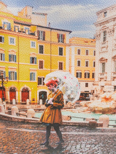 YESBAG Geantă de umăr Roma curcubeu - Genți femei