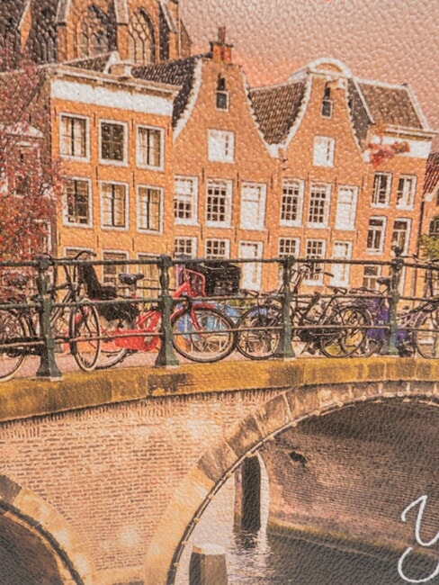 YESBAG Geantă de umăr imprimată râu de toamnă - Genți femei