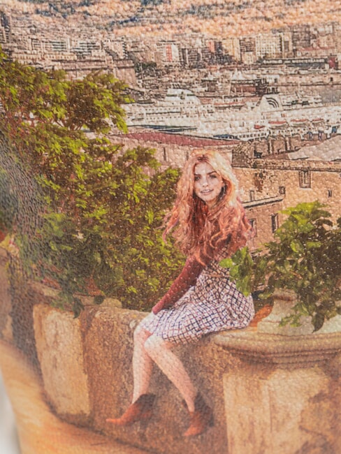 YESBAG Geantă de umăr medie lămâi - Genți femei