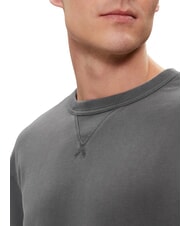 CALVIN KLEIN CK JEANS Hanorac cu guler rotund din bumbac negru spălat - hanorace - 3