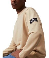 CALVIN KLEIN CK JEANS Hanorac cu guler rotund din bumbac kaki pal - hanorace - 3