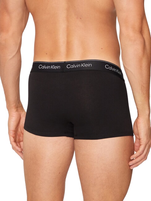 CK 3 boxeri elastici cu logo lurex b- argintiu, roșu, lurex argintiu lgs - Slip pentru bărbați